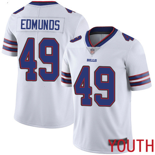 Youth Buffalo Bills #49 Tremaine Edmunds White Vapor Untouchable Limited Player NFL Jersey